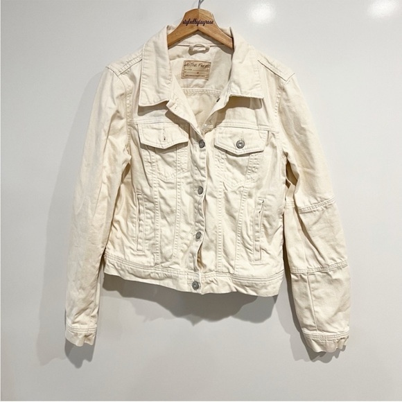 Free People Cream Jean Jacket - Picture 3 of 7